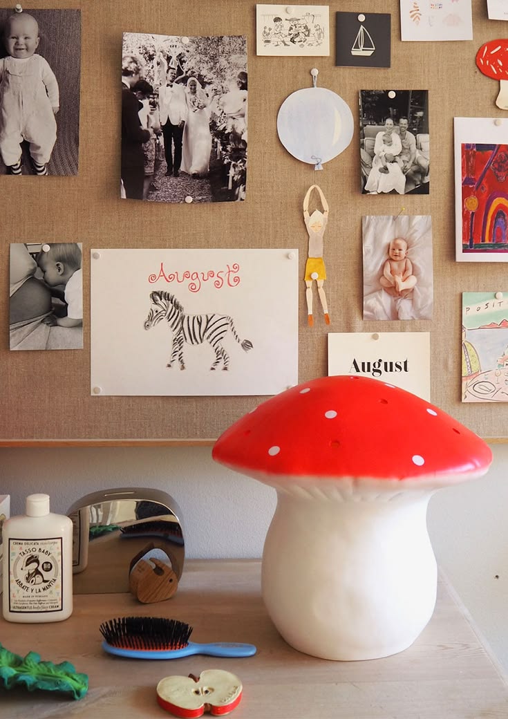 Egmont Heico Mushroom Lamp Large Red - Image 4