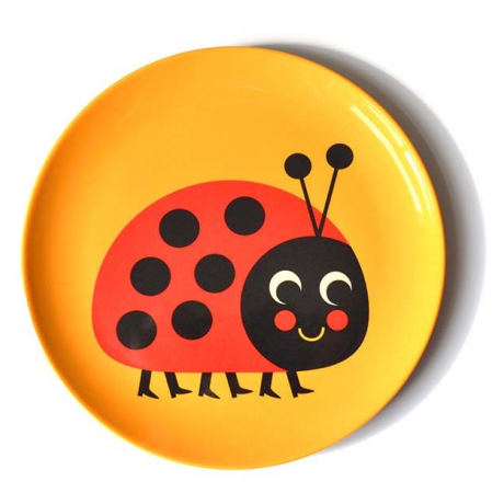 OMM DESIGNS LADYBIRD PLATE KIDS MELAMINE PLATES