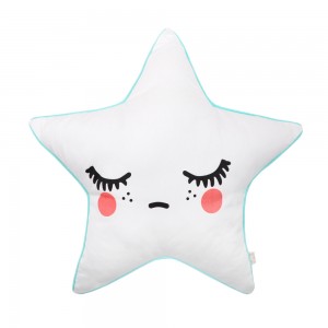 Rose In April Sleepy Dolly Star Pillow Pink Cheeks / Aqua