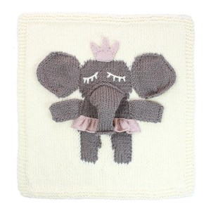 APPI Studio Knitted Baby Blanket Elephant Cream