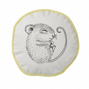 Bloomingville Mini Cushion Sleeping Mouse Lemon