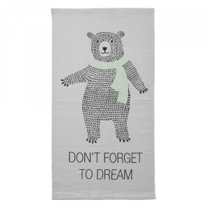 Bloomingville Mini Don't Forget To Dream Bear Rug Grey