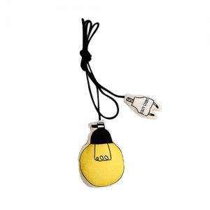 Light Bulb Mobile Pendant Cushion ON Yellow Small