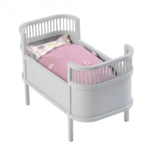 Smallstuff Rosaline Wooden Doll Bed Cot Grey