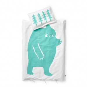 Natti Natti Bedding Bear Mint Duvet Set