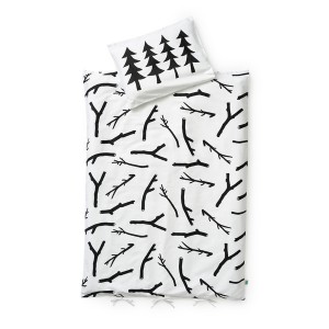 Natti Natti Bedding Twigs Black Duvet Set