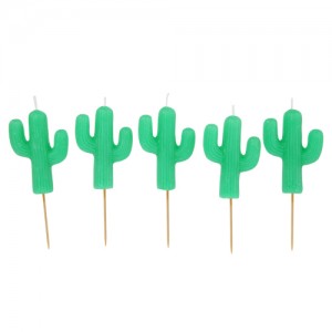 Sunnylife Cake Candle Cactus 5 Set Green