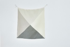 One Two Tree Linen Wall Flag Square Z2 Monochrome