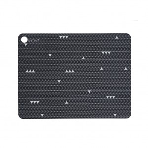 OYOY Placemat Dark Grey Lines 2PC
