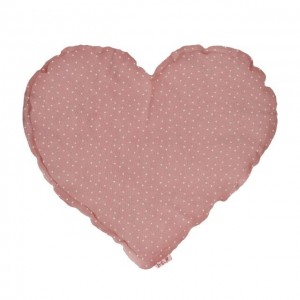 Numero 74 Heart Cushion Popeline Star Dusty Pink  Medium 42cm