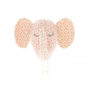 Fiona Walker Single Head Felt Sleepy Elephant Pink Hook