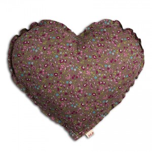 Numero 74 Heart Cushion Mix Pink -  Flower Taupe Pink Medium 42cm