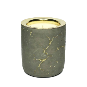 Luxuriate Gold Concrete Vessel & Candle