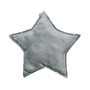 Numero 74 Star Cushion Velvet Silver Grey Medium