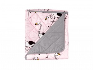 Sack Me! Flamingo Pink Quilted Blanket / Coverlet Kids Size
