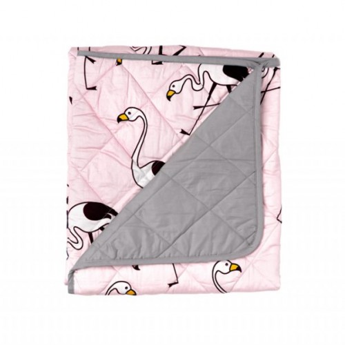 Sack Me! Flamingo Pink Quilted Blanket / Coverlet Kids Size Leo & Bella