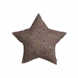 Numero 74 Star Cushion Popeline Fall Flower Taupe Pink Small 30cm