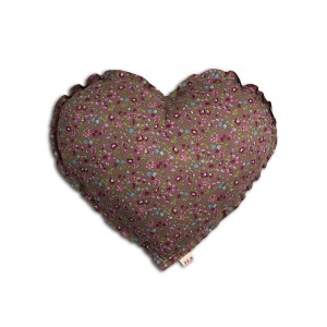 Numero 74 Heart Cushion Mix Pink - Fall Flower Taupe / Pink Small 30cm