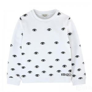 Kenzo Kids SS16 Sweatshirt All Over Eye Print White