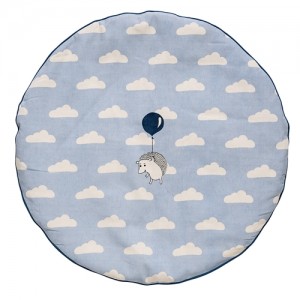 Bloomingville Mini Play Mat Round Clouds Dusty Blue