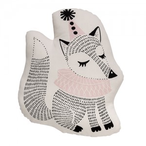 Bloomingville Mini Cushion Circus Fox Off White / Blush Pink