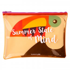 Sunnylife See Thru Beach Pouch Toucan