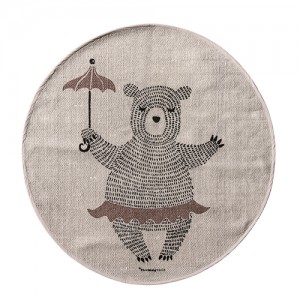 Bloomingville Mini Circus Bear with Umbrella Rug Light Purple