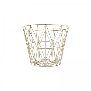 ferm LIVING Wire Basket Brass Medium