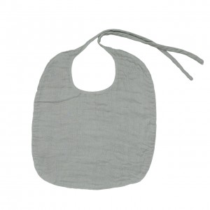 Numero 74 Baby Bib Round Silver Grey