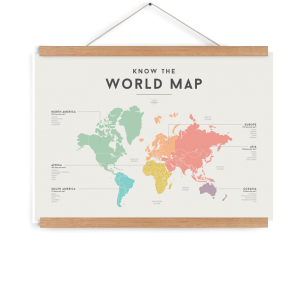We Are Squared World Map Poster 70x50cm