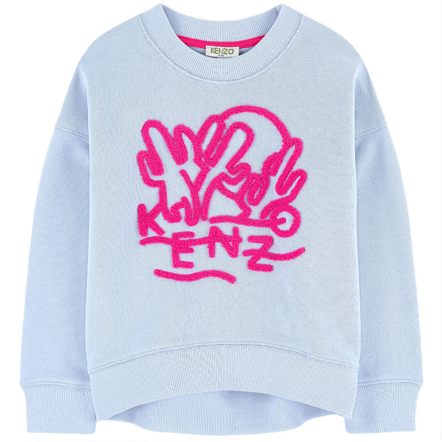 Kenzo Kids SS17 Sweatshirt Fleece Embroidered Dancing Cactus Powder