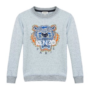 Kenzo SS17 Sweatshirt Tiger Head Marled Blue