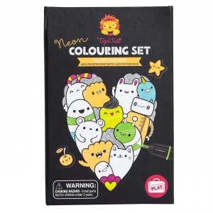 Tiger Tribe Neon Colouring Set -Glowing Friends