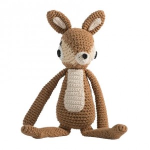 Sebra Crochet Animal Doll Deer Light Brown