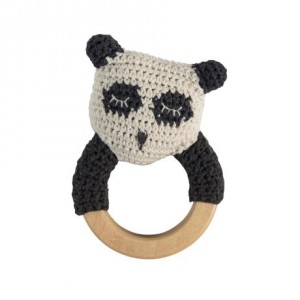 Sebra Crochet Rattle Panda On A Ring