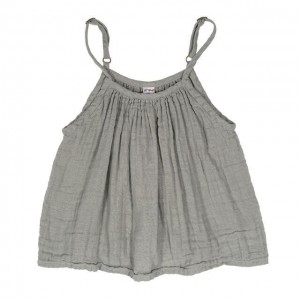 Numero 74 Mia Girl Top Silver Grey