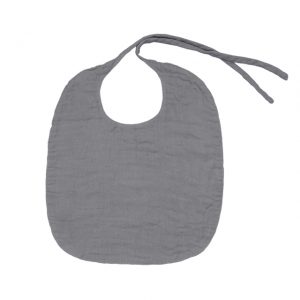 Numero 74 Baby Bib Round Stone Grey