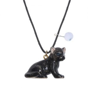 A Mini Penny Pendant Necklace Black Panther