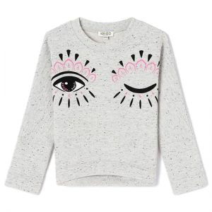Kenzo Kids AW17 Sweatshirt Winking Eyes Elephant Grey
