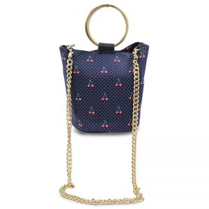 Milk & Soda Cherries Navy Bucket Bag