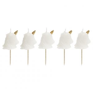 Sunnylife Cake Candle Unicorn 5 Set White