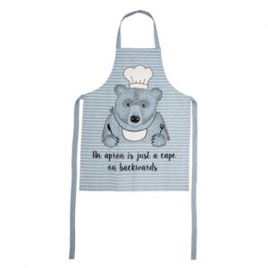 Bloomingville Mini Kids Apron Bear Blue