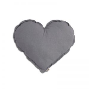 Numero 74 Heart Cushion Stone Grey Small 30cm
