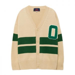 The Animal Observatory SS18 Kids Peasant Cardigan Green Grass