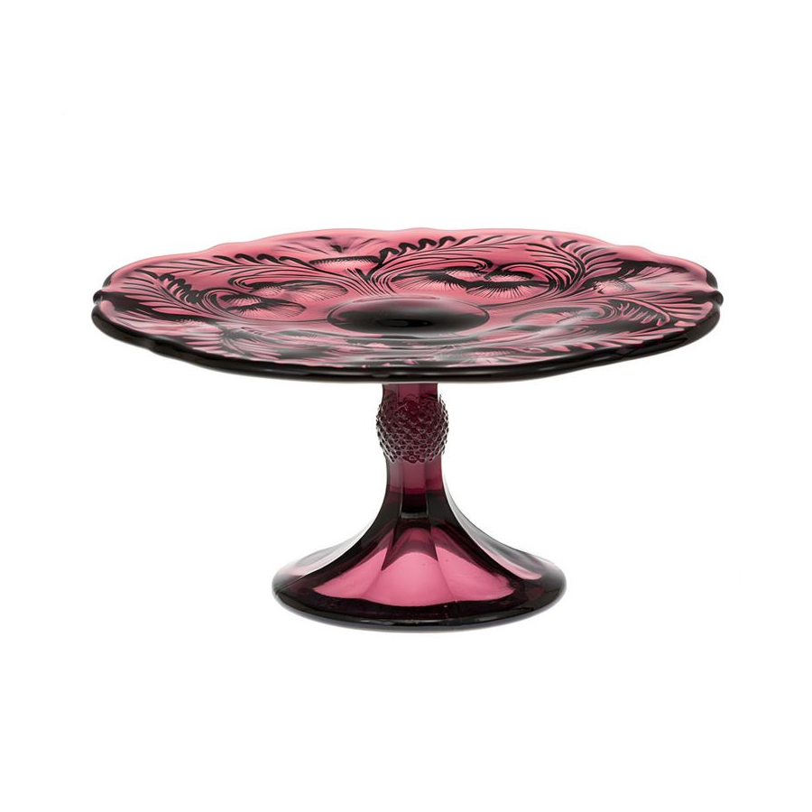 Mosser Antique Amethyst Glass Cake Stand Small 22cm