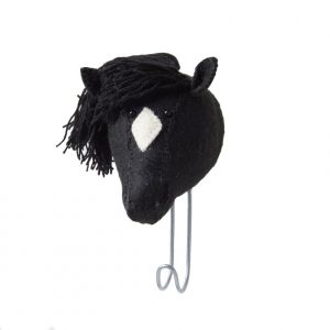 Fiona Walker Single Head Felt Black Beauty Horse Hook