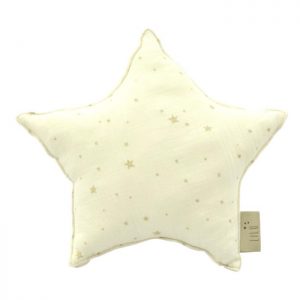 Lilu Muslin Star Pillow Small White 25cm