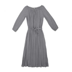 Numero 74 Nina Mum Long Sleeve Maxi Dress Stone Grey