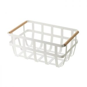 Yamazaki Tosca Storage Basket Double Handle White