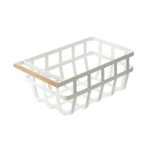 Yamazaki Tosca Storage Basket Single Handle White